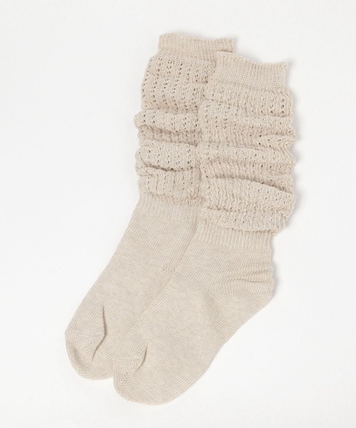 FOREVER 21(フォーエバー トゥエンティーワン)の「ロングルーズソックス(ソックス/靴下・レディース・ベージュ/ブラック・FREE)」の2枚目の写真