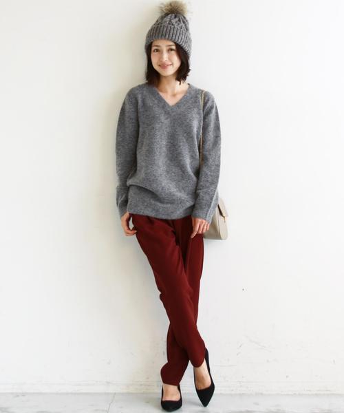 BEAUTY&YOUTH UNITED ARROWS（ビューティーアンドユースユナイテッドアローズ）の「BY∵ キッドモヘアVネックニット◆（ニット/セーター・レディース・オフホワイト/グレー/ケリー/ネイビー・FREE）」の6枚目の写真