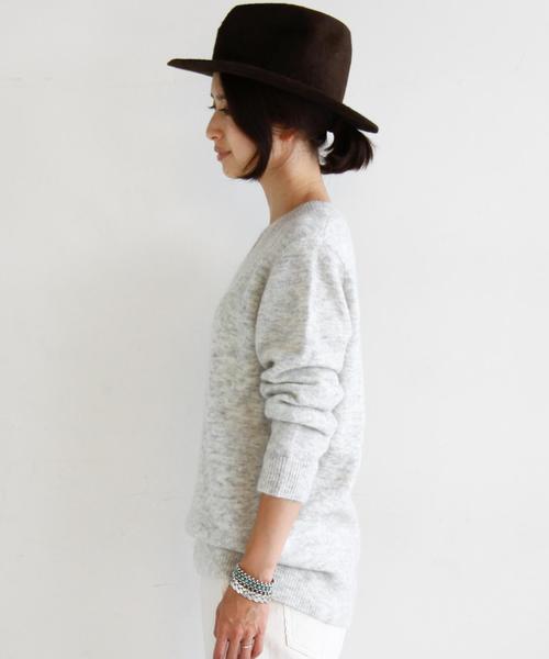 BEAUTY&YOUTH UNITED ARROWS（ビューティーアンドユースユナイテッドアローズ）の「BY∵ キッドモヘアVネックニット◆（ニット/セーター・レディース・オフホワイト/グレー/ケリー/ネイビー・FREE）」の9枚目の写真