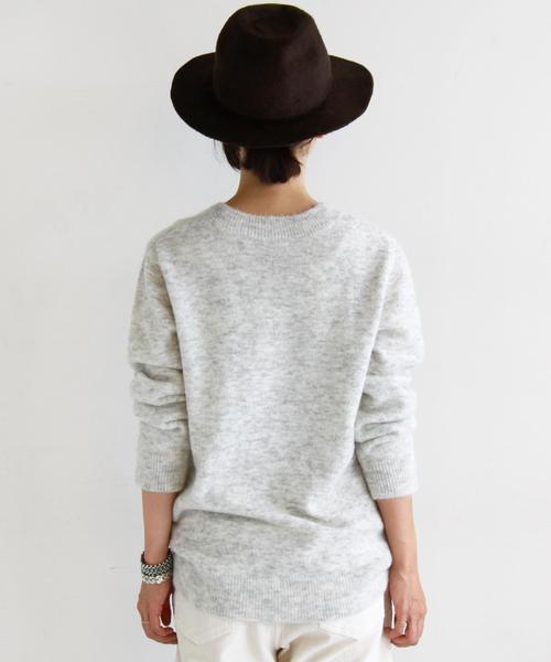 BEAUTY&YOUTH UNITED ARROWS（ビューティーアンドユースユナイテッドアローズ）の「BY∵ キッドモヘアVネックニット◆（ニット/セーター・レディース・オフホワイト/グレー/ケリー/ネイビー・FREE）」の10枚目の写真