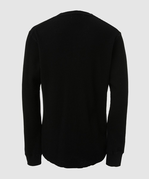 Urig(ウーリッヒ)の「B HENRYNECK WAFFLE LS(Tシャツ/カットソー・メンズ・ブラック/ライトグレー・2)」の3枚目の写真