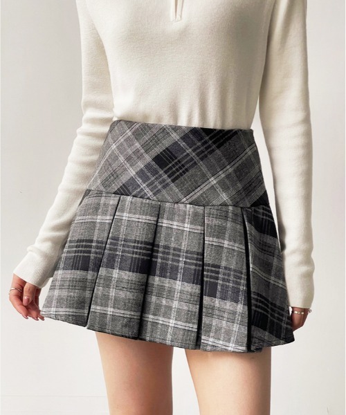 セール】Y2K チェック柄 プリーツミニスカート（スカート）｜gossip  