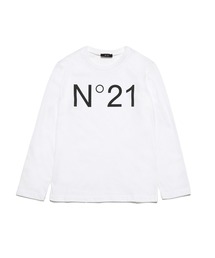 N°21（ヌメロ ヴェントゥーノ）の「N°21（ヌメロ ヴェントゥーノ）Kids & Junior ブランドロゴ長袖Tシャツカットソー（Tシャツ/カットソー）」