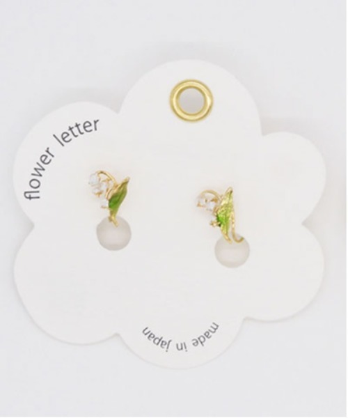 Zoule(ゾーラ)の「Zoule ゾーラ:FLOWER LETTER SERIES flower letter 花 花言葉 バラ スミレ スズラン ブルースター イヤリング(イヤリング・レディース・ホワイト/レッド/ブルー/パープル・FREE)」の5枚目の写真