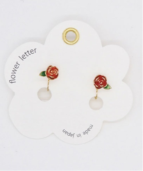 Zoule(ゾーラ)の「Zoule ゾーラ:FLOWER LETTER SERIES flower letter 花 花言葉 バラ スミレ スズラン ブルースター イヤリング(イヤリング・レディース・ホワイト/レッド/ブルー/パープル・FREE)」の13枚目の写真