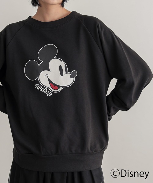 for/c(フォーシー)の「DISNEY MICKEY MOUSE / 裏毛スウェット(タイプA)【サスティナブル】(スウェット・レディース・ブラック/オフホワイト・M/L/LL)」の10枚目の写真