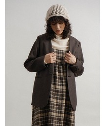 FIKA.（フィーカ）の「Wool-like collarless jacket（ノーカラージャケット）」