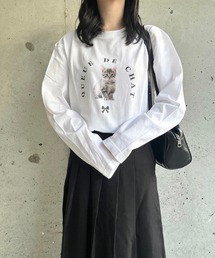 CATデザインロングTシャツ