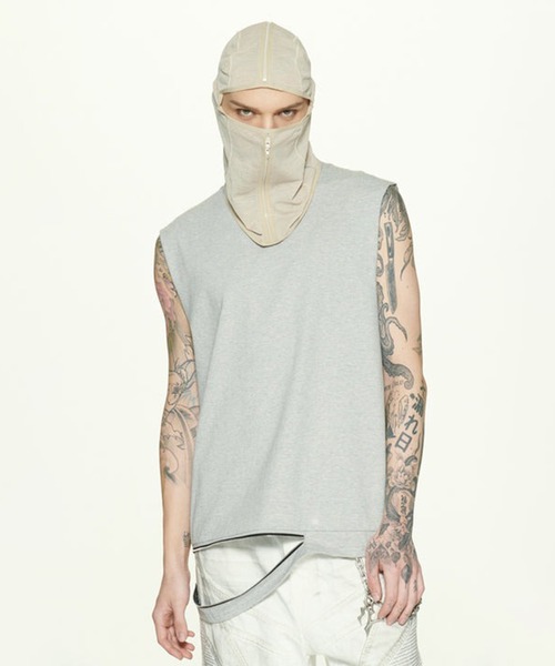 LIBERE(リベーレ)の「【LIBERE】ZIP SLEEVELESS TOP(タンクトップ・メンズ・グレー・L/M/S)」の16枚目の写真