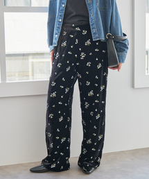 Spick & Span | ブーケエンブロイダリーストレートパンツ(スラックス)