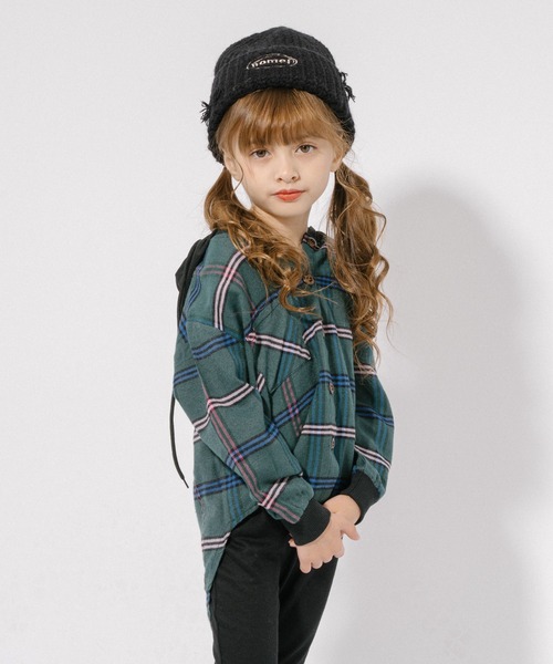 URBAN CHERRY（アーバンチェリー）の「ダメージデザインフロントロゴ刺繍ニットキャップ（ニットキャップ/ビーニー・キッズ・ブラウン/ピンク/ブラック/グレー・FREE）」の19枚目の写真