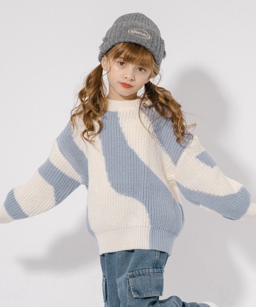 URBAN CHERRY（アーバンチェリー）の「ダメージデザインフロントロゴ刺繍ニットキャップ（ニットキャップ/ビーニー・キッズ・ブラウン/ピンク/ブラック/グレー・FREE）」の18枚目の写真