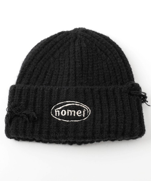 URBAN CHERRY（アーバンチェリー）の「ダメージデザインフロントロゴ刺繍ニットキャップ（ニットキャップ/ビーニー・キッズ・ブラウン/ピンク/ブラック/グレー・FREE）」の12枚目の写真