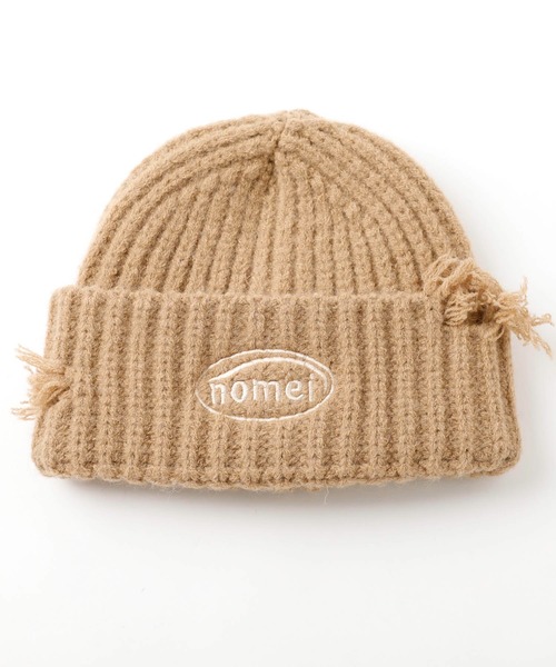 URBAN CHERRY（アーバンチェリー）の「ダメージデザインフロントロゴ刺繍ニットキャップ（ニットキャップ/ビーニー・キッズ・ブラウン/ピンク/ブラック/グレー・FREE）」の8枚目の写真