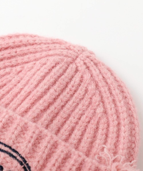 URBAN CHERRY（アーバンチェリー）の「ダメージデザインフロントロゴ刺繍ニットキャップ（ニットキャップ/ビーニー・キッズ・ブラウン/ピンク/ブラック/グレー・FREE）」の20枚目の写真