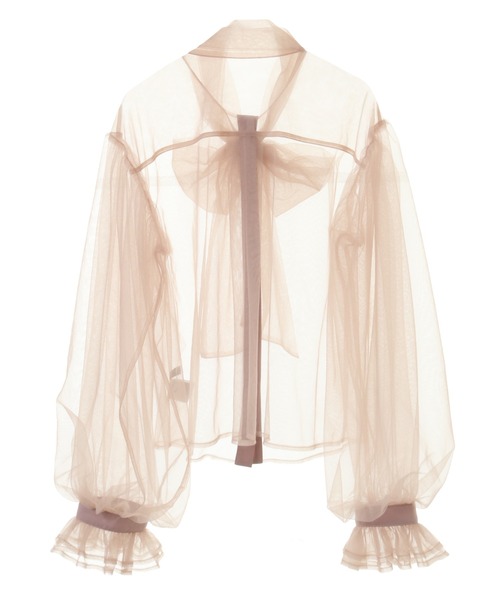 セール】RIBBON TULLE ブラウス（シャツ/ブラウス）｜Candy Stripper