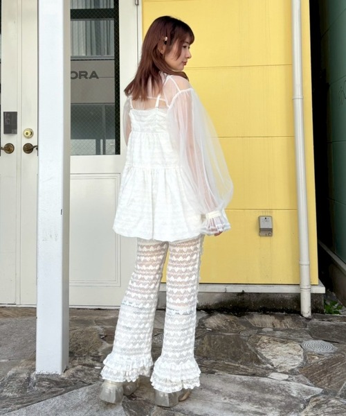 セール】RIBBON TULLE ブラウス（シャツ/ブラウス）｜Candy Stripper