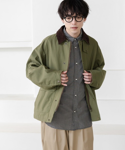 RAGEBLUE（レイジブルー）の「襟コーデュロイ/ハンティングジャケット（ブルゾン・メンズ・ブラック/カーキ/ホワイト・MEDIUM/LARGE）」の11枚目の写真