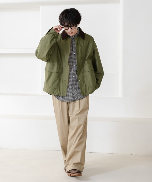 RAGEBLUE（レイジブルー）の「襟コーデュロイ/ハンティングジャケット（ブルゾン・メンズ・ブラック/カーキ/ホワイト・MEDIUM/LARGE）」の10枚目の写真