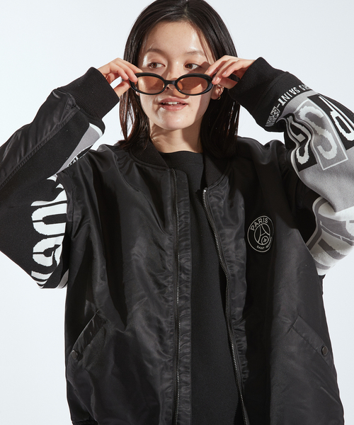 PARIS SAINT-GERMAIN(パリサンジェルマン)の「【Paris Saint-Germain / パリ・サン=ジェルマン】 VINTAGE SCARF BOMBER(MA-1・メンズ・ネイビー/ブラック・X-LARGE/LARGE/MEDIUM)」の9枚目の写真