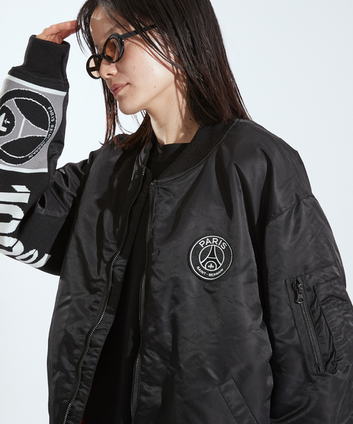 PARIS SAINT-GERMAIN(パリサンジェルマン)の「【Paris Saint-Germain / パリ・サン=ジェルマン】 VINTAGE SCARF BOMBER(MA-1・メンズ・ネイビー/ブラック・X-LARGE/LARGE/MEDIUM)」の12枚目の写真