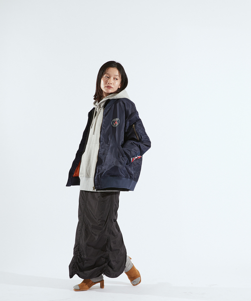 PARIS SAINT-GERMAIN(パリサンジェルマン)の「【Paris Saint-Germain / パリ・サン=ジェルマン】 VINTAGE SCARF BOMBER(MA-1・メンズ・ネイビー/ブラック・X-LARGE/LARGE/MEDIUM)」の13枚目の写真