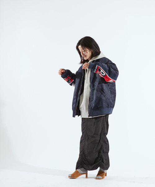PARIS SAINT-GERMAIN(パリサンジェルマン)の「【Paris Saint-Germain / パリ・サン=ジェルマン】 VINTAGE SCARF BOMBER(MA-1・メンズ・ネイビー/ブラック・X-LARGE/LARGE/MEDIUM)」の14枚目の写真