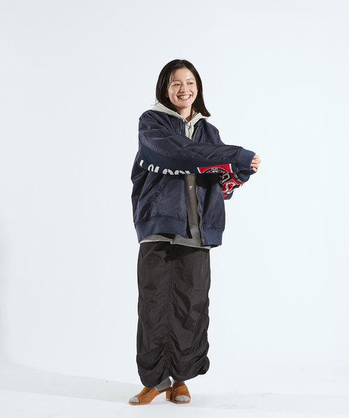PARIS SAINT-GERMAIN(パリサンジェルマン)の「【Paris Saint-Germain / パリ・サン=ジェルマン】 VINTAGE SCARF BOMBER(MA-1・メンズ・ネイビー/ブラック・X-LARGE/LARGE/MEDIUM)」の16枚目の写真