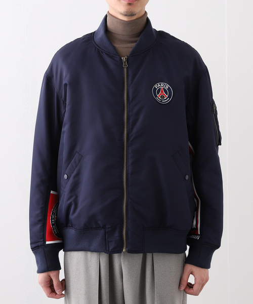 PARIS SAINT-GERMAIN(パリサンジェルマン)の「【Paris Saint-Germain / パリ・サン=ジェルマン】 VINTAGE SCARF BOMBER(MA-1・メンズ・ネイビー/ブラック・X-LARGE/LARGE/MEDIUM)」の3枚目の写真