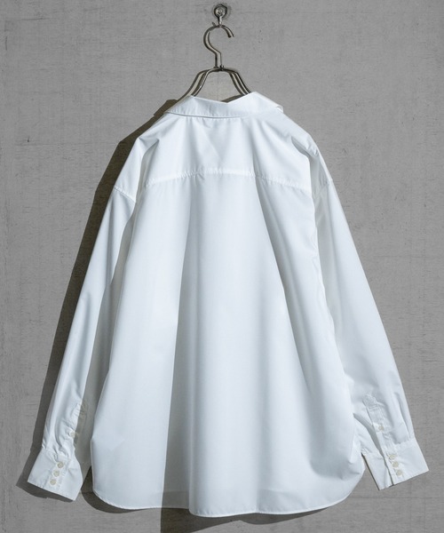 Naive magic(ナイーブマジック)の「【a】〔Naive magic〕ポリエステルブロード アシンメトリーシャツ(シャツ/ブラウス・メンズ・ブラック系その他/ブルー系その他/ブラック/ホワイト・LARGE/MEDIUM)」の5枚目の写真