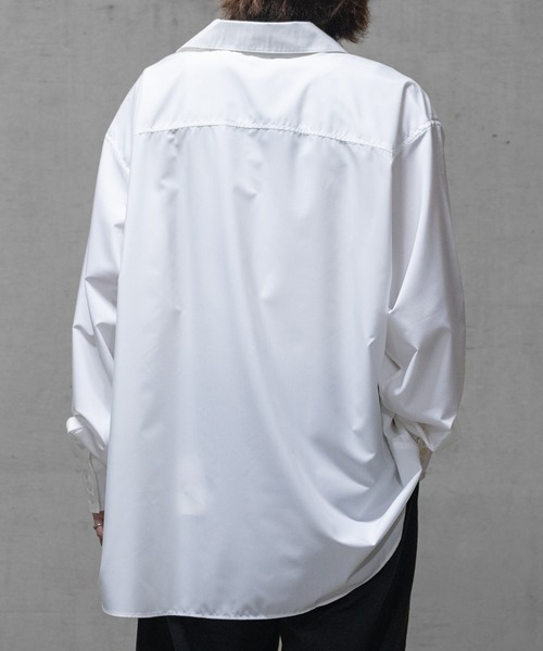 Naive magic(ナイーブマジック)の「【a】〔Naive magic〕ポリエステルブロード アシンメトリーシャツ(シャツ/ブラウス・メンズ・ブラック系その他/ブルー系その他/ブラック/ホワイト・LARGE/MEDIUM)」の12枚目の写真