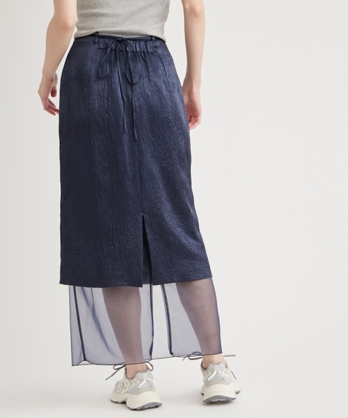emmi（エミ）の「サテンレイヤードスカート（スカート）」 - WEAR