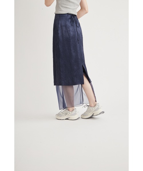 emmi（エミ）の「サテンレイヤードスカート（スカート）」 - WEAR