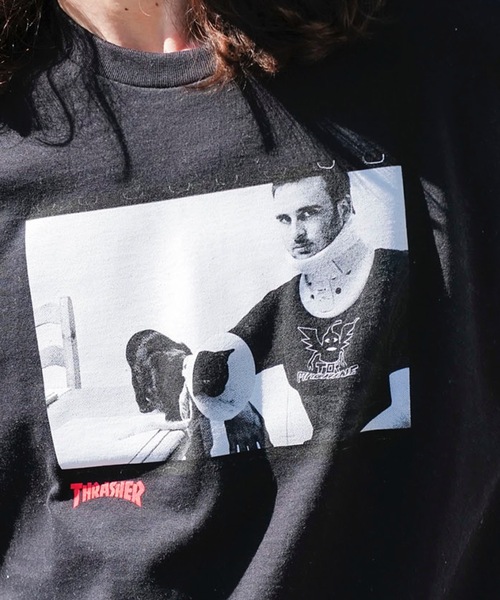 THRASHER(スラッシャー)の「TOY MACHINE TEMPLETON S/S T-SHIRTS/スラッシャーボックスシルエット前面プリント半袖Tシャツ(Tシャツ/カットソー・メンズ・ブラック・MEDIUM/LARGE/X-LARGE)」の9枚目の写真