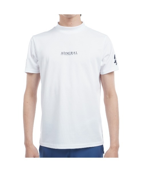 Admiral Golf（アドミラル　ゴルフ）の「ﾌﾗｯｸﾞ ﾓｯｸﾈｯｸｼｬﾂ（ポロシャツ・メンズ・ホワイト/ネイビー/ブラック・L/M/LL）」の4枚目の写真