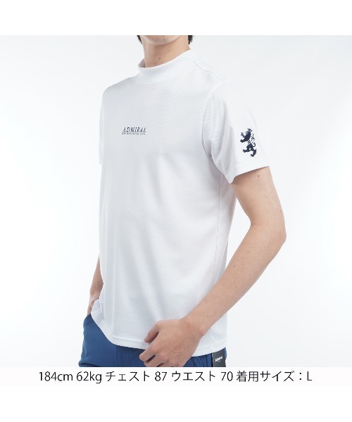 Admiral Golf（アドミラル　ゴルフ）の「ﾌﾗｯｸﾞ ﾓｯｸﾈｯｸｼｬﾂ（ポロシャツ・メンズ・ホワイト/ネイビー/ブラック・L/M/LL）」の5枚目の写真