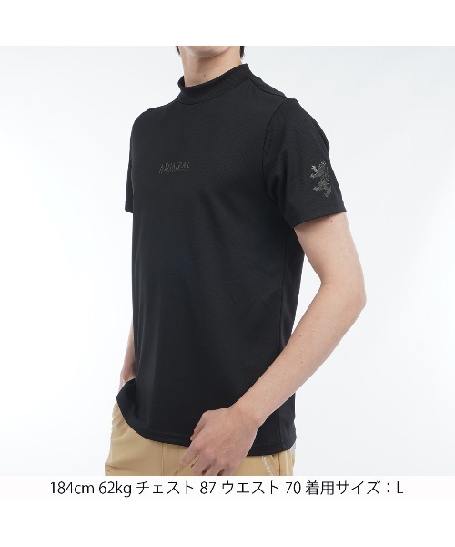 Admiral Golf（アドミラル　ゴルフ）の「ﾌﾗｯｸﾞ ﾓｯｸﾈｯｸｼｬﾂ（ポロシャツ・メンズ・ホワイト/ネイビー/ブラック・L/M/LL）」の8枚目の写真