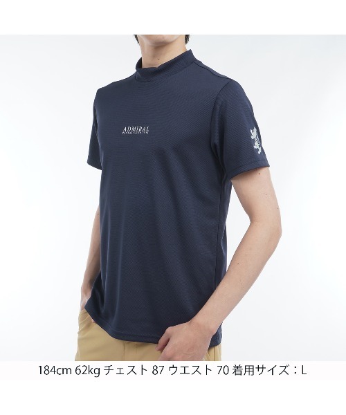 Admiral Golf（アドミラル　ゴルフ）の「ﾌﾗｯｸﾞ ﾓｯｸﾈｯｸｼｬﾂ（ポロシャツ・メンズ・ホワイト/ネイビー/ブラック・L/M/LL）」の11枚目の写真