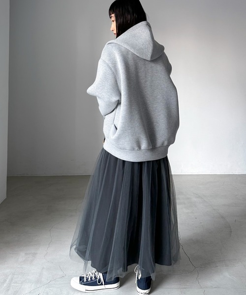 Doux archives(ドゥアルシーヴ)の「リバーシブルチュールスカート(スカート・レディース・ブルー/グレイッシュベージュ/チャコールグレー・FREE)」の9枚目の写真