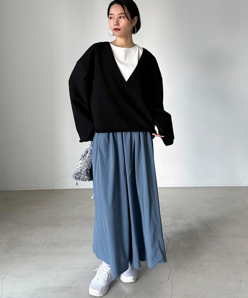 Doux archives(ドゥアルシーヴ)の「リバーシブルチュールスカート(スカート・レディース・ブルー/グレイッシュベージュ/チャコールグレー・FREE)」の18枚目の写真