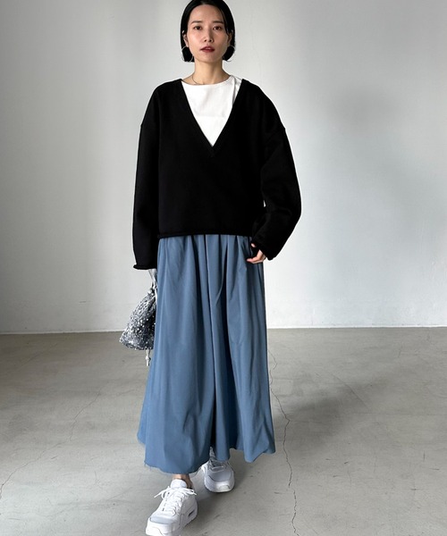 Doux archives(ドゥアルシーヴ)の「リバーシブルチュールスカート(スカート・レディース・ブルー/グレイッシュベージュ/チャコールグレー・FREE)」の20枚目の写真