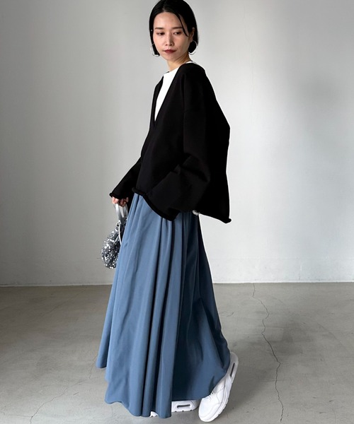 Doux archives(ドゥアルシーヴ)の「リバーシブルチュールスカート(スカート・レディース・ブルー/グレイッシュベージュ/チャコールグレー・FREE)」の21枚目の写真