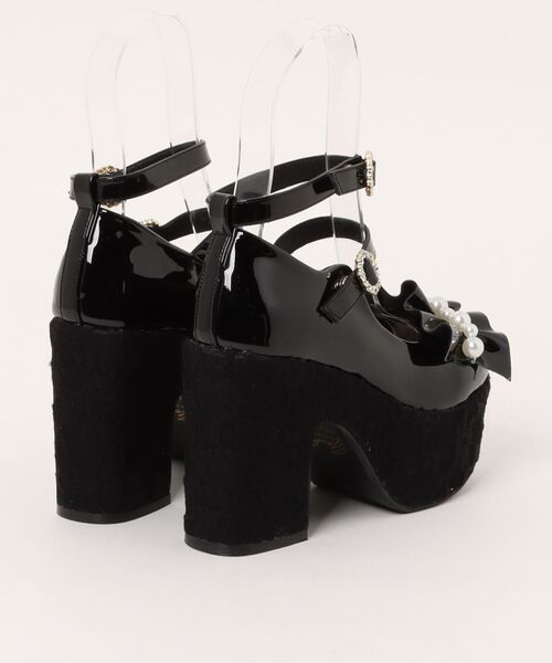 YOSUKE（ヨースケ）の「【YOSUKE】厚底フリルベルトパンプス　4450054（パンプス・レディース・ホワイト/ホワイト系その他/オフホワイト/ブラック系その他/ブラック/ブラック系その他2・S/M/L/LL）」の7枚目の写真