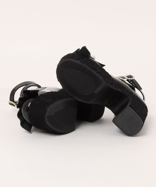 YOSUKE（ヨースケ）の「【YOSUKE】厚底フリルベルトパンプス　4450054（パンプス・レディース・ホワイト/ホワイト系その他/オフホワイト/ブラック系その他/ブラック/ブラック系その他2・S/M/L/LL）」の8枚目の写真