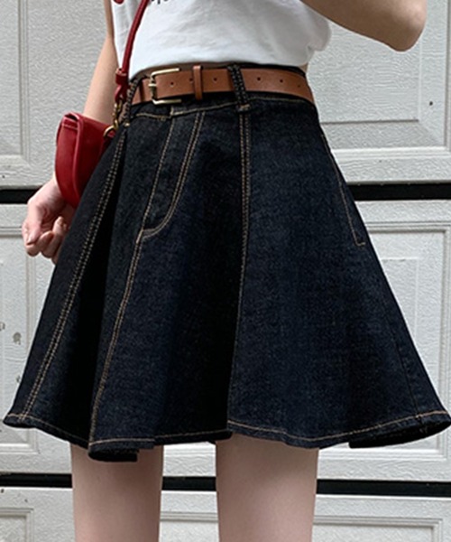 DAY CLOSET（デイ クローゼット）の「デニムスカート（デニムスカート・レディース・ブラック・X-LARGE）」の4枚目の写真