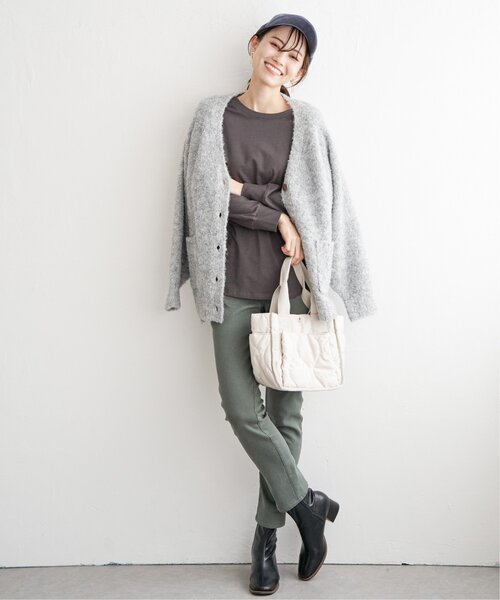 ikka（イッカ）の「コットンUSA裾ラウンドロンT（Tシャツ/カットソー・レディース・ダークベージュ/その他1/オフホワイト/チャコールグレー・S/M/L）」の5枚目の写真