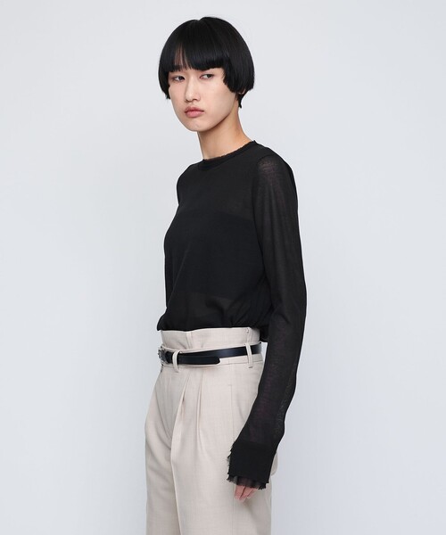 AEWEN MATOPH（イウエン マトフ）の「＜AEWEN MATOPH＞シフォンコンビ プルオーバー（ニット/セーター・レディース・ブラック/ベージュ/ピンク・FREE）」の10枚目の写真