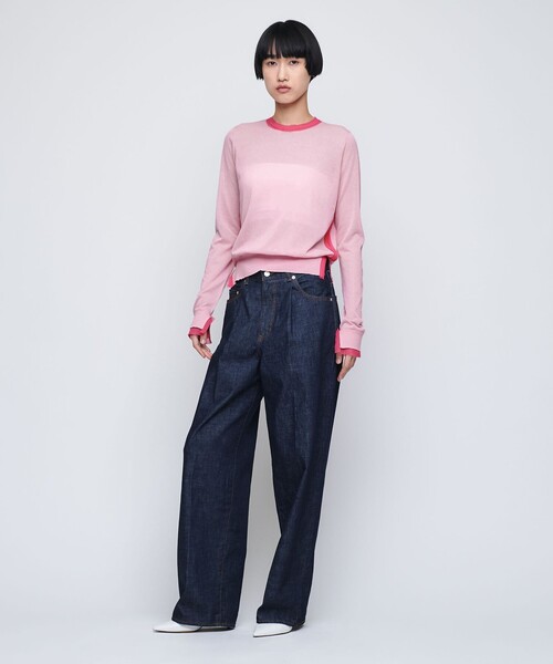 AEWEN MATOPH（イウエン マトフ）の「＜AEWEN MATOPH＞シフォンコンビ プルオーバー（ニット/セーター・レディース・ブラック/ベージュ/ピンク・FREE）」の15枚目の写真