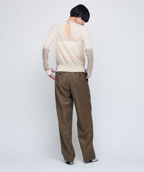 AEWEN MATOPH（イウエン マトフ）の「＜AEWEN MATOPH＞シフォンコンビ プルオーバー（ニット/セーター・レディース・ブラック/ベージュ/ピンク・FREE）」の6枚目の写真