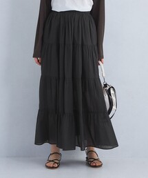 【新品タグ付】グリーンレーベルリラクシング　コードシシュウ　ロングスカート green label relaxing｜グリーンレーベルリラクシングのスカート